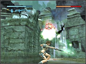 A wounded boss will land on the ground somewhere - Bolivia - the final mission | Bolivia - The Looking Glass - Bolivia - The Looking Glass - Tomb Raider: Legend Game Guide & Walkthrough