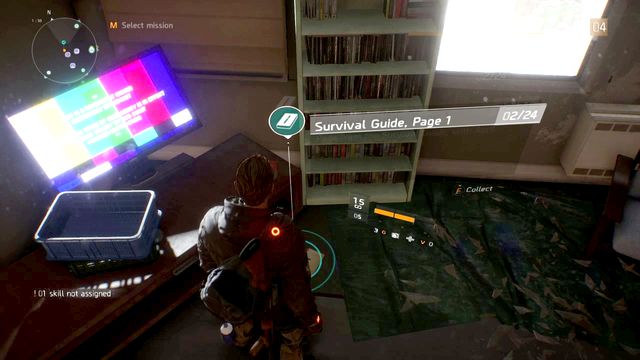 The guide in the living room at the upper floor - Chelsea & Camp Hudson (M1) | Intel data - Intel data - Tom Clancys The Division Game Guide