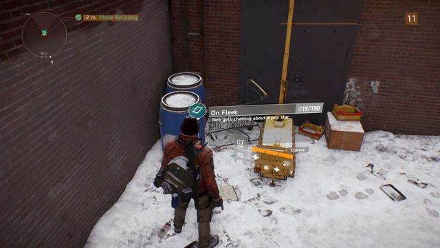 You find this phone in the alley between buildings - Chelsea & Camp Hudson (M1) | Intel data - Intel data - Tom Clancys The Division Game Guide