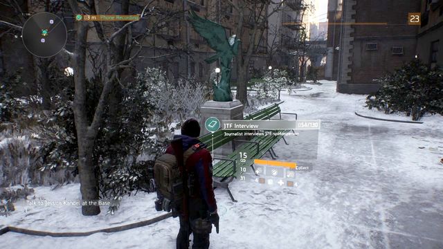 The lost phone in a small park - Chelsea & Camp Hudson (M1) | Intel data - Intel data - Tom Clancys The Division Game Guide