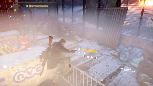 Get past the barriers at the end of the street and collect the recording behind the fence - Hudson Yards (M2) | Intel data - Intel data - Tom Clancys The Division Game Guide