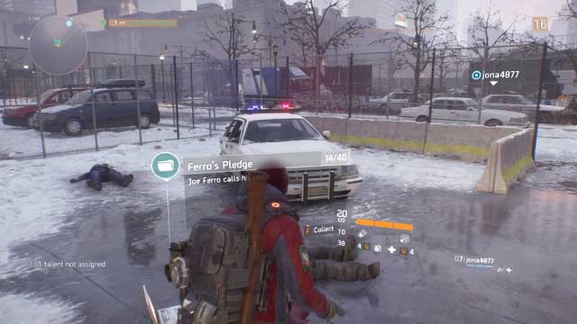 Go to the parking lot by the coast and find the collectible by the police cars - Hudson Yards (M2) | Intel data - Intel data - Tom Clancys The Division Game Guide