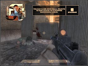 Turn right and keep going straight - Mission 1.1: Mexican Border - Inbound - Walkthrough - Tom Clancys Rainbow Six: Vegas - Game Guide and Walkthrough