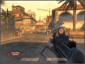 Focus your view on the large gate - Mission 1.1: Mexican Border - Inbound - Walkthrough - Tom Clancys Rainbow Six: Vegas - Game Guide and Walkthrough