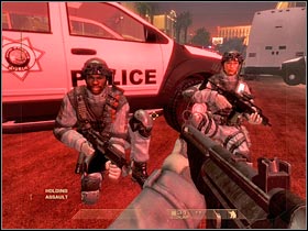 You will have to follow the rest of the team, however you will regain full control over their movements very soon - Mission 2.1: Calypso Casino - The Strip - Walkthrough - Tom Clancys Rainbow Six: Vegas - Game Guide and Walkthrough