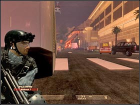 Try moving the whole team to your right - Mission 2.1: Calypso Casino - The Strip - Walkthrough - Tom Clancys Rainbow Six: Vegas - Game Guide and Walkthrough