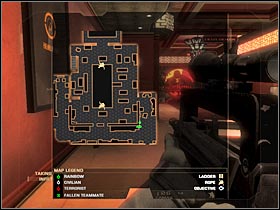 I would recommend sending your team to one of the nearby doors (the middle one or the one that's located on your right) - Mission 3.1: Downtown Vegas - Exclusive Gone Wrong - Walkthrough - Tom Clancys Rainbow Six: Vegas - Game Guide and Walkthrough