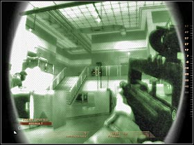 Before you decide to head on to the upper balcony, there's at least one more terrorist for you to take care of - Mission 6.5: Nevada Dam - The Doctors - Walkthrough - Tom Clancys Rainbow Six: Vegas - Game Guide and Walkthrough