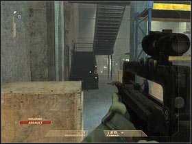 Once you're close enough to the stairs, turn around and start moving backward - Mission 6.5: Nevada Dam - The Doctors - Walkthrough - Tom Clancys Rainbow Six: Vegas - Game Guide and Walkthrough