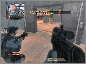 You should be able to notice an enemy gunship in just a few seconds (#1) - Mission 6.7: Nevada Dam - Top of the Dam - Walkthrough - Tom Clancys Rainbow Six: Vegas - Game Guide and Walkthrough