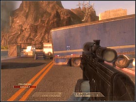 Once you've secured this section of the map, order your men to move forward (#1) - Mission 6.7: Nevada Dam - Top of the Dam - Walkthrough - Tom Clancys Rainbow Six: Vegas - Game Guide and Walkthrough