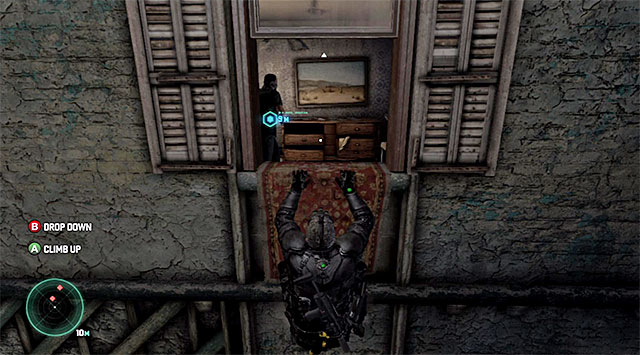 The window of a new building - Reach the CIA safehouse - Mission 1 - Safehouse - Tom Clancys Splinter Cell: Blacklist - Game Guide and Walkthrough