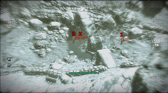 Another crucial point has been shown in the screenshot and it concerns the fighters at the very front - Make your way to the area where you take over the drone - Mission 2 - Insurgent Stronghold - Tom Clancys Splinter Cell: Blacklist - Game Guide and Walkthrough