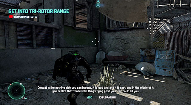 The window of the hut to the left - Make your way to the area where you take over the drone - Mission 2 - Insurgent Stronghold - Tom Clancys Splinter Cell: Blacklist - Game Guide and Walkthrough