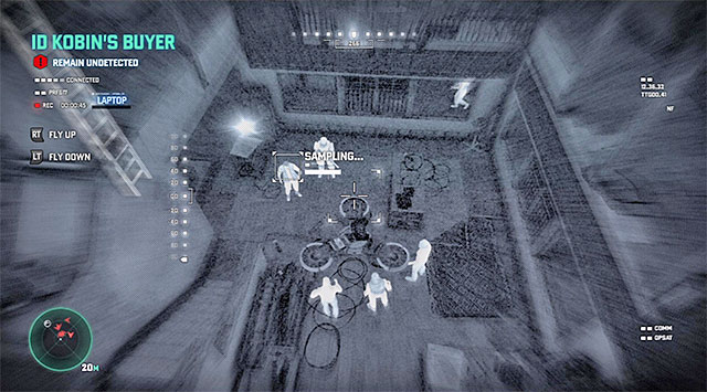 Fly ahead and remember to keep close to the ceiling - Identify the buyer - Mission 2 - Insurgent Stronghold - Tom Clancys Splinter Cell: Blacklist - Game Guide and Walkthrough