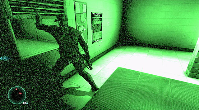 The entrance to the shaft in the locker room - Find the hostages - Mission 3 - American Consumption - Tom Clancys Splinter Cell: Blacklist - Game Guide and Walkthrough