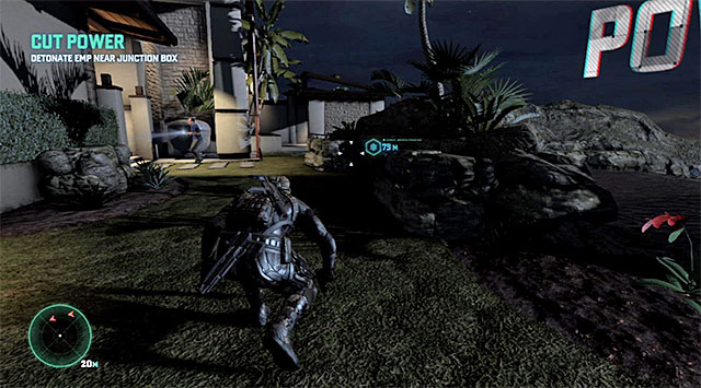 The first guard at the back of the estate - Reach the tool shed - Mission 4 - Private Estate - Tom Clancys Splinter Cell: Blacklist - Game Guide and Walkthrough