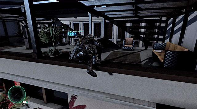 The upper entrance to the estate - Gain access into the estate - Mission 4 - Private Estate - Tom Clancys Splinter Cell: Blacklist - Game Guide and Walkthrough