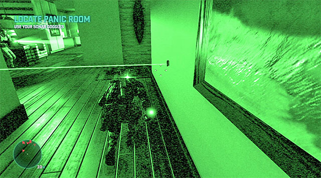 The first laser trap - Find Nouri's hideout - Mission 4 - Private Estate - Tom Clancys Splinter Cell: Blacklist - Game Guide and Walkthrough