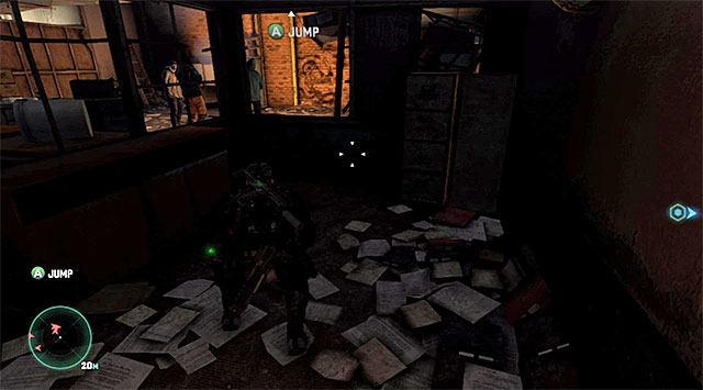 Right after you leave the room where you have found the collectible, turn left - Reach the loading bay - Mission 5 - Abandoned Mill - Tom Clancys Splinter Cell: Blacklist - Game Guide and Walkthrough