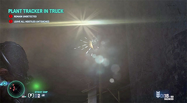The headlights - Plant the tracker in the truck - Mission 5 - Abandoned Mill - Tom Clancys Splinter Cell: Blacklist - Game Guide and Walkthrough