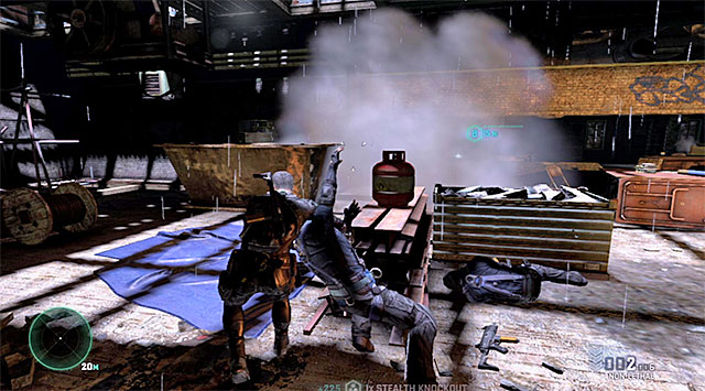 Elimination of an enemy mercenary in a hand-to-hand combat - Reach the rooftop accompanied by Briggs - Mission 5 - Abandoned Mill - Tom Clancys Splinter Cell: Blacklist - Game Guide and Walkthrough