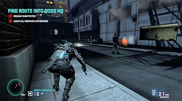 An ideal moment to squeeze past the guard - Find route into Quods HQ - Mission 6 - Special Missions HQ - Tom Clancys Splinter Cell: Blacklist - Game Guide and Walkthrough