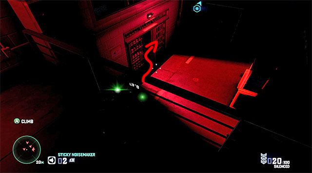 Drop into the balcony on the left only after the enemy, who has just been patrolling it, returns to the control room that you can see in the distance - Break out of the prison - Mission 6 - Special Missions HQ - Tom Clancys Splinter Cell: Blacklist - Game Guide and Walkthrough