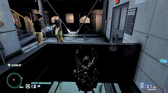 Use the consecutive pipes that you find on landings and make through to the second level, where you will encounter a single enemy - Reach the elevator - Mission 6 - Special Missions HQ - Tom Clancys Splinter Cell: Blacklist - Game Guide and Walkthrough