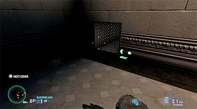 On your way, you should be ready to walk around, at least, one enemy, by walking around the big pillar at the other side - Make your way out of the command center with Charlie's disc - Mission 6 - Special Missions HQ - Tom Clancys Splinter Cell: Blacklist - Game Guide and Walkthrough