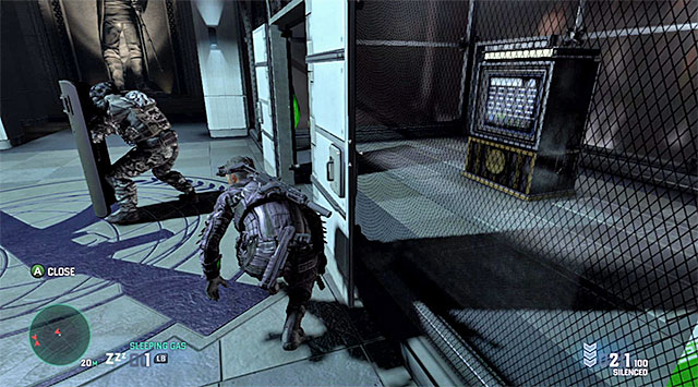 Sneak next to the enemy with shield - Reach the gardens - Mission 6 - Special Missions HQ - Tom Clancys Splinter Cell: Blacklist - Game Guide and Walkthrough