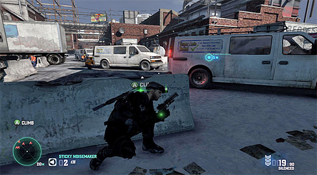 A good spot to wait for the enemies to shoot - Disarm the first bomb - Mission 7 - Transit Yards - Tom Clancys Splinter Cell: Blacklist - Game Guide and Walkthrough