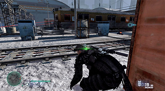 Crossing the left part of the station - Disarm the third bomb - Mission 7 - Transit Yards - Tom Clancys Splinter Cell: Blacklist - Game Guide and Walkthrough
