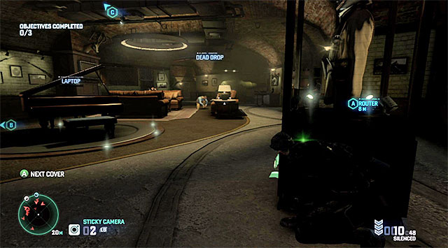 The room with display cases - Mission 1 - Hawkins Seafort - Optional missions assigned by Grim - Tom Clancys Splinter Cell: Blacklist - Game Guide and Walkthrough