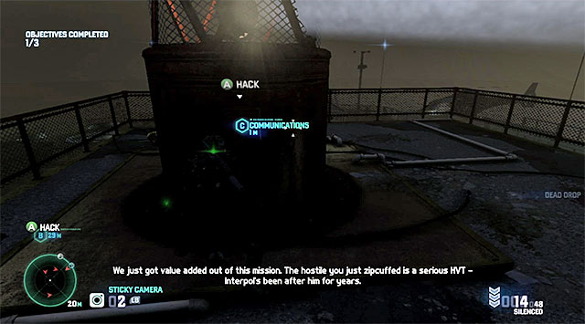 The communications center - Mission 1 - Hawkins Seafort - Optional missions assigned by Grim - Tom Clancys Splinter Cell: Blacklist - Game Guide and Walkthrough