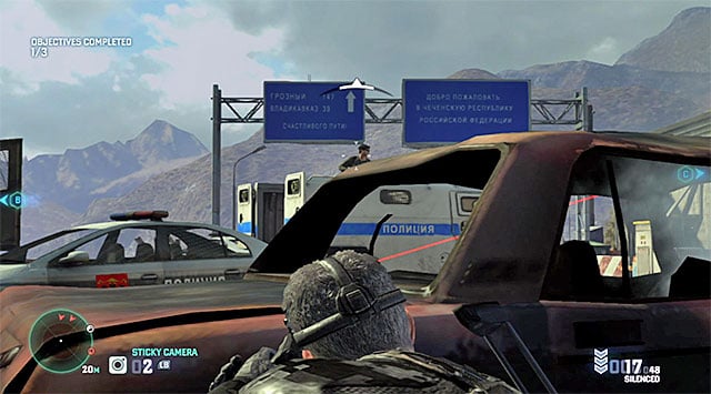 The enemy monitoring the vicinities of the mission objective - Mission 2 - Border Crossing - Optional missions assigned by Grim - Tom Clancys Splinter Cell: Blacklist - Game Guide and Walkthrough