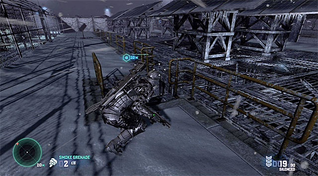 The hole that you need to jump into - Infiltrate the bunker - Mission 12 - Site F - Tom Clancys Splinter Cell: Blacklist - Game Guide and Walkthrough