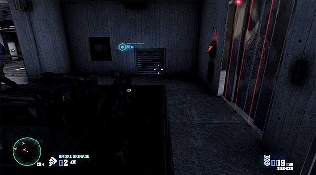 Entrance to the new ventilation shaft. - Gain access to the bunker defense systems - Mission 12 - Site F - Tom Clancys Splinter Cell: Blacklist - Game Guide and Walkthrough