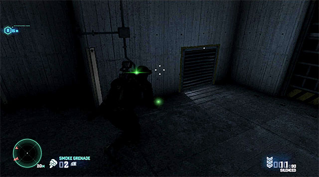 Entrance to the ventilation shaft - Sabotage the bunker's defense systems - Mission 12 - Site F - Tom Clancys Splinter Cell: Blacklist - Game Guide and Walkthrough