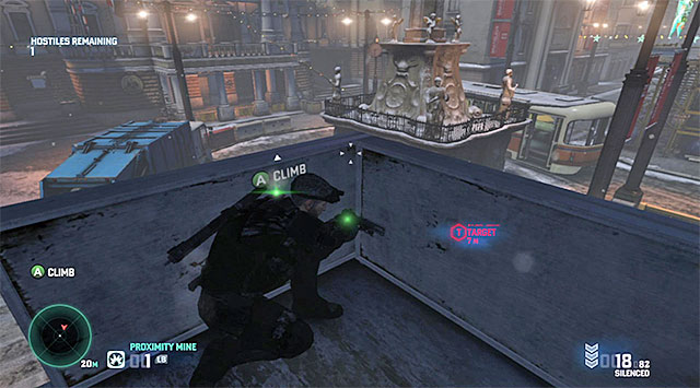 The upper balconies - Mission 3 - Egyptian Embassy - Optional missions assigned by Charlie - Tom Clancys Splinter Cell: Blacklist - Game Guide and Walkthrough