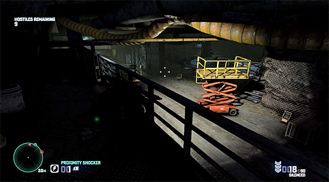 One of the first corridors of the mine - Mission 3 - Blood Diamond Mine - Optional missions assigned by Kobin - Tom Clancys Splinter Cell: Blacklist - Game Guide and Walkthrough