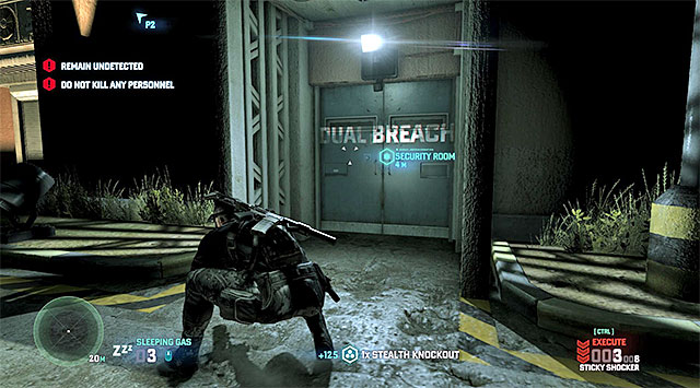 Entrance to the base's central building - Mission 2 - Missile Plant - Additional missions assigned by Briggs - Tom Clancys Splinter Cell: Blacklist - Game Guide and Walkthrough
