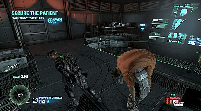 One of the players needs to carry the unconscious patient - Mission 4 - Abandoned City - Additional missions assigned by Briggs - Tom Clancys Splinter Cell: Blacklist - Game Guide and Walkthrough