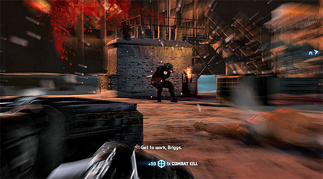 You need to use the pistol to eliminate the enemies - Mission 4 - Abandoned City - Additional missions assigned by Briggs - Tom Clancys Splinter Cell: Blacklist - Game Guide and Walkthrough