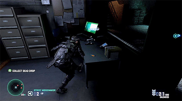 The Dead Drop is on the desk in the room at the back of the vault - Main campaign missions - Dead Drops - Tom Clancys Splinter Cell: Blacklist - Game Guide and Walkthrough