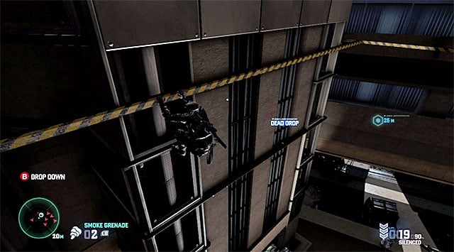 The Dead Drop is next to one of the ledges of the big shaft - Main campaign missions - Dead Drops - Tom Clancys Splinter Cell: Blacklist - Game Guide and Walkthrough