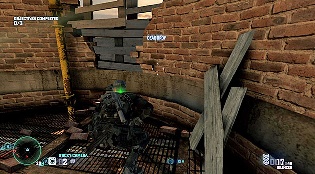 The Dead Drop is at the top of the tower - Grim's missions - Dead Drops - Tom Clancys Splinter Cell: Blacklist - Game Guide and Walkthrough