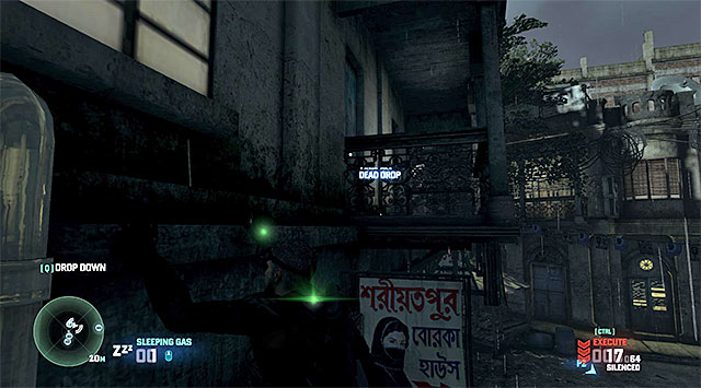The Dead Drop is on the upper balcony - Briggs' missions - Dead Drops - Tom Clancys Splinter Cell: Blacklist - Game Guide and Walkthrough