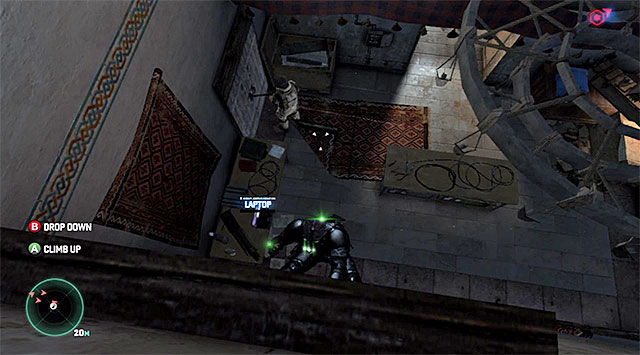 Wait for the right moment to hack into the laptop or land onto the armored enemy - Main campaign missions - Blacklist Laptops - Tom Clancys Splinter Cell: Blacklist - Game Guide and Walkthrough
