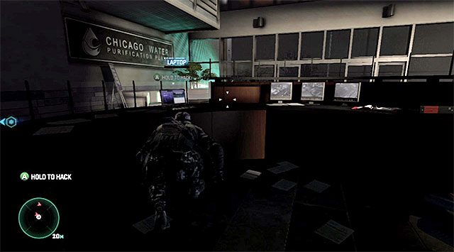 The laptop is in the reception desk - Main campaign missions - Blacklist Laptops - Tom Clancys Splinter Cell: Blacklist - Game Guide and Walkthrough